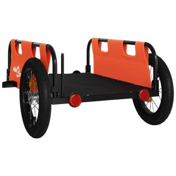 Bike Trailer: Durable Orange Oxford & Iron Design | HipoMarket