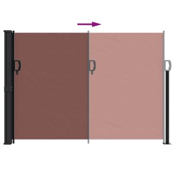 Retractable Side Awning Brown 140x500 cm - Instant Privacy