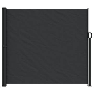 Retractable Side Awning Black 180x600 cm - Outdoor Privacy Screen