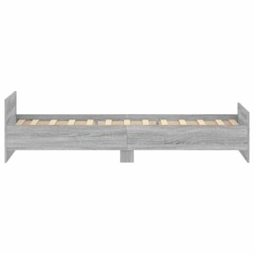 Grey Sonoma Bed Frame 90x190 cm - Durable & Stylish