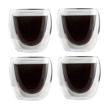 HI Double Walled Espresso Cups - 4 pcs 80 ml | Hipo Market