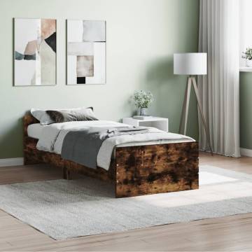 Smoked Oak Bed Frame 75x190 cm - Small Single | HipoMarket UK