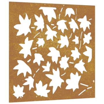 Garden Wall Decoration 55x55 cm - Corten Steel Maple Leaf Art