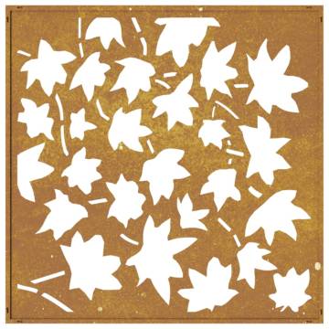 Garden Wall Decoration 55x55 cm - Corten Steel Maple Leaf Art