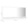 High Gloss White Bathroom Mirror 80x10.5 cm | Hipomarket