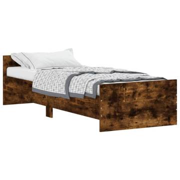 Smoked Oak Bed Frame 75x190 cm - Small Single | HipoMarket UK