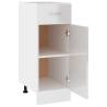 High Gloss White Drawer Bottom Cabinet - 30x46x81.5 cm