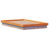 LED Bed Frame Wax Brown 140x190 cm - Solid Pine Wood