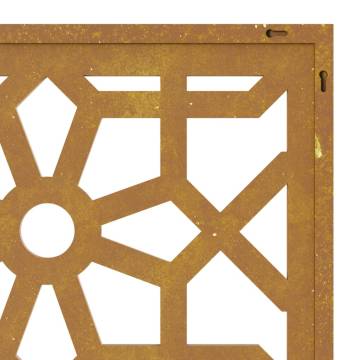 Moorish Design Garden Wall Decoration - Corten Steel 105x55 cm