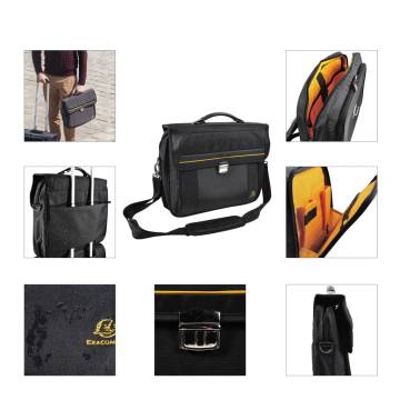 Exacompta Messenger Laptop Bag 15.6" - Lightweight & Durable