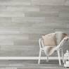 Grosfillex Light Grey Oak Wallcovering Tile - 15pcs 15x90cm