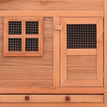 Durable Chicken Coop with Nest Box - Solid Fir Wood