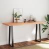 Light Brown Solid Wood Table Top | 160x60 cm - Hipomarket