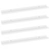 Stylish White Wall Shelves - 4 pcs | 80x9x3 cm | Hipomarket