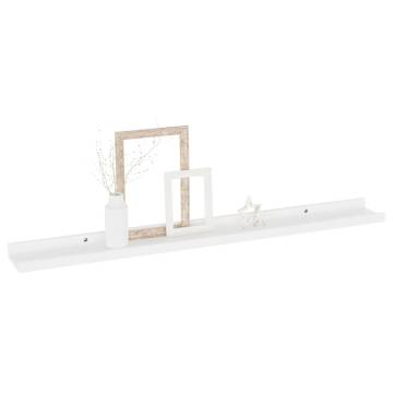 Stylish White Wall Shelves - 4 pcs | 80x9x3 cm | Hipomarket