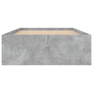 Concrete Grey Bed Frame 100x200 cm - Modern & Functional