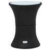 Garden Side Table Drum Shape Black Poly Rattan Colour black Quantity in Package 1 