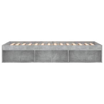 Concrete Grey Bed Frame 100x200 cm - Modern & Functional