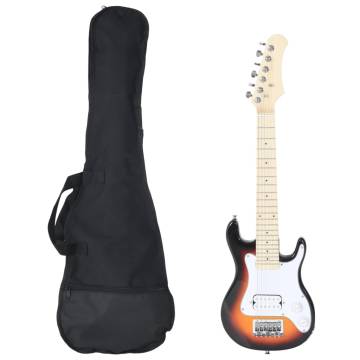 Electric Guitar for Kids 30" with Bag - Brown & White