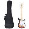 Electric Guitar for Kids 30" with Bag - Brown & White