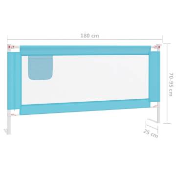 Toddler Safety Bed Rail Blue 180x25 cm - Secure Sleep