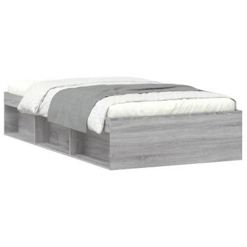 Stylish Grey Sonoma Bed Frame 100x200 cm | HipoMarket