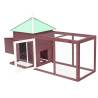 Chicken Coop with Nest Box Mocha - Solid Firwood 190x72x102 cm