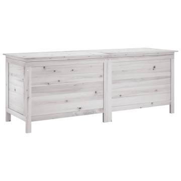 Garden Storage Box White 150x50x56.5 cm - Solid Fir Wood