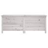 Garden Storage Box White 150x50x56.5 cm - Solid Fir Wood