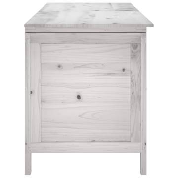 Garden Storage Box White 150x50x56.5 cm - Solid Fir Wood