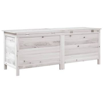 Garden Storage Box White 150x50x56.5 cm - Solid Fir Wood