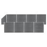 WPC Fence Set 1484x186 cm Grey - Durable & Stylish Garden Barrier