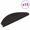 Self-Adhesive Stair Mats - 15 PCS Anthracite - HipoMarket UK