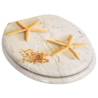 MDF Starfish Design WC Toilet Seat with Soft Close Lid