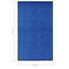 Washable Blue Doormat 90x150 cm - Indoor/Outdoor Use