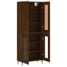 Stylish Highboard Brown Oak - Durable Engineered Wood Storage