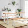 Light Brown Solid Oak Table Top - 180x60cm | Hipomarket