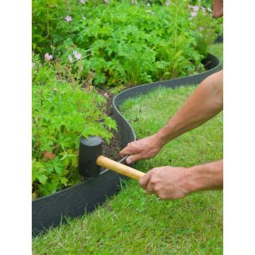 Nature Garden Border Edging 0.12x12m Black | Hipomarket