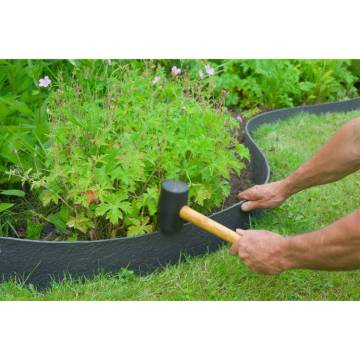 Nature Garden Border Edging 0.12x12m Black | Hipomarket