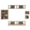 8 Piece TV Cabinet Set in Sonoma Oak - Stylish & Practical