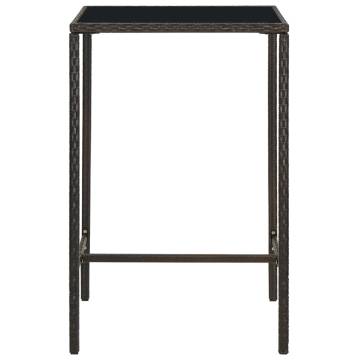 Garden Bar Table Brown 70x70x110 cm | Hipomarket