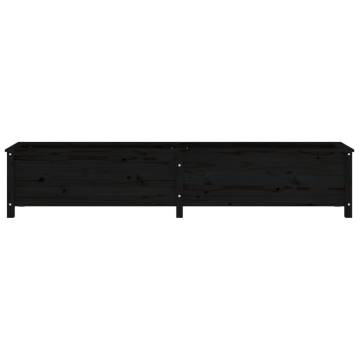 Garden Raised Bed Black 199.5x40x39 cm Solid Wood Pine