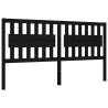 Black Super King Size Bed Frame with Headboard - Solid Wood