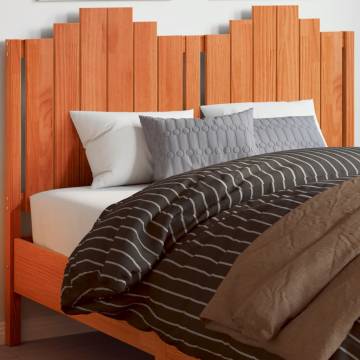 Stylish Wax Brown Solid Wood Pine Headboard - 135 cm