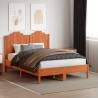 Stylish Wax Brown Solid Wood Pine Headboard - 135 cm