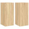 TV Wall Cabinets with LED Lights - Sonoma Oak | Hipomarket