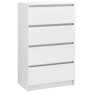 High Gloss White Sideboard 60x35x98.5 cm | HipoMarket