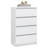 High Gloss White Sideboard 60x35x98.5 cm | HipoMarket