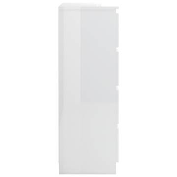 High Gloss White Sideboard 60x35x98.5 cm | HipoMarket