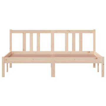 Solid Wood King Size Bed Frame 150x200 cm - Hipomarket